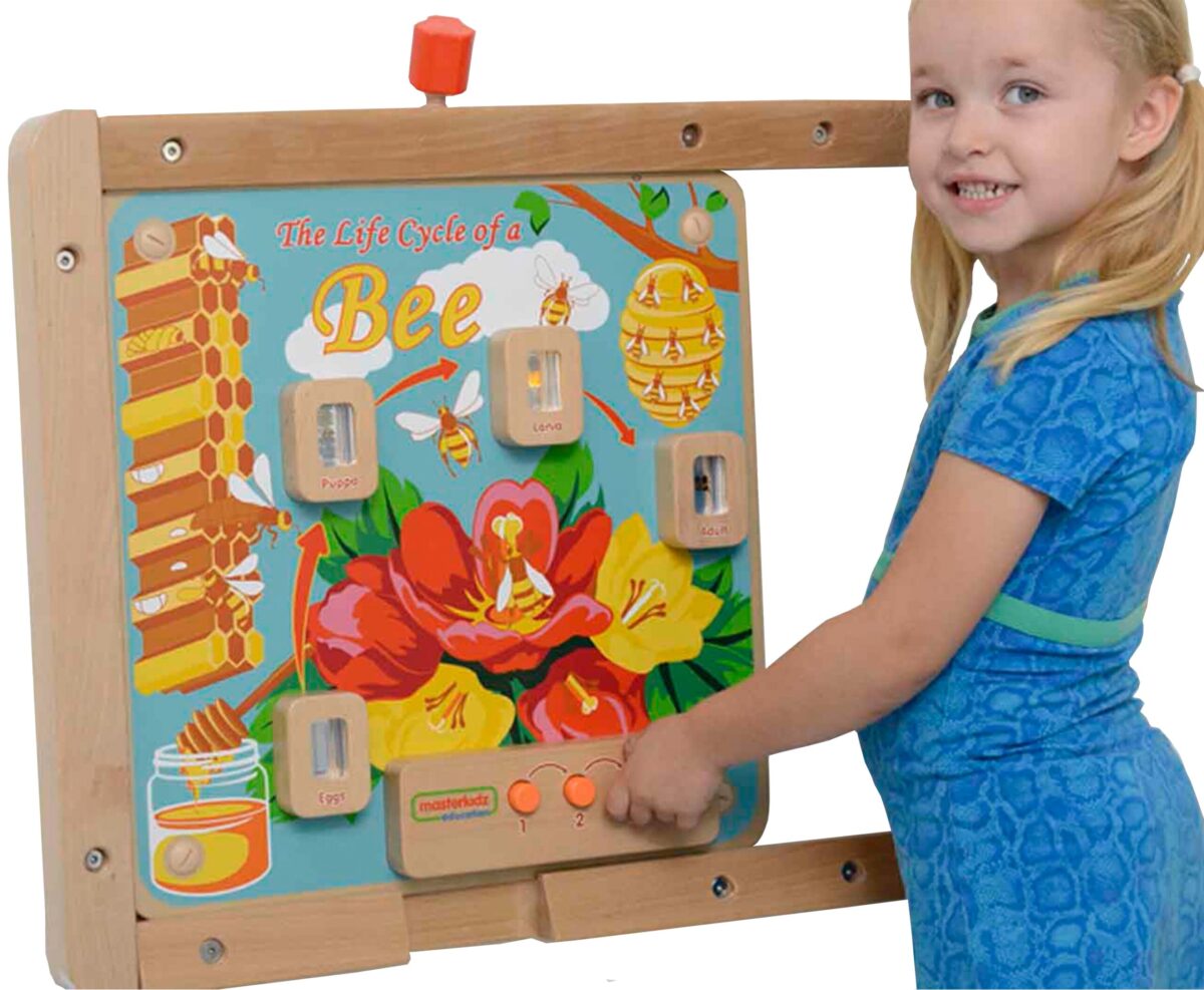 Bičių edukacinė lenta vaikams gyvenimo ciklas Masterkidz Montessori