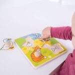 Bigjigs medinė formų dėlionė Gyvūnai (4 el.)