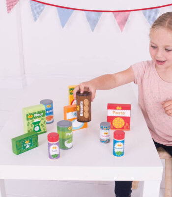 Bigjigs medinis produktų rinkinys (11 vnt.)