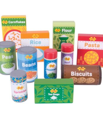 Bigjigs medinis produktų rinkinys (11 vnt.)