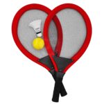 Didelės badmintono teniso raketės vaikams – raudonas