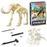 Dinozaurų skeleto archeologiniai kasinėjimai – mamutas