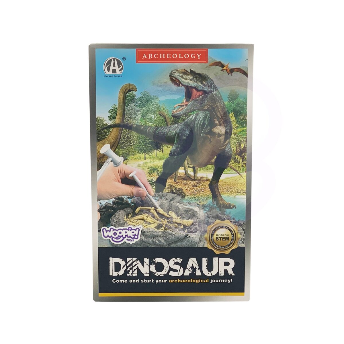 Dinozaurų skeleto archeologiniai kasinėjimai – mamutas
