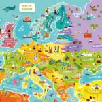 Dodo dėlionė vaikams Europos žemėlapis (100 det.)