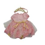 Lėlių drabužių rinkinys – Princesės suknelė su karūna 43-46 cm