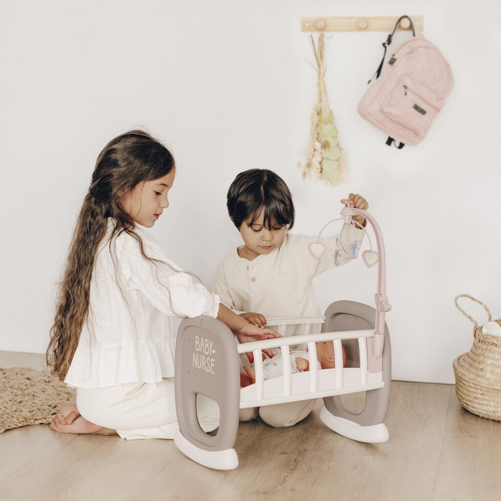 Lopšys su karusėle lėlei SMOBY Baby Nurse