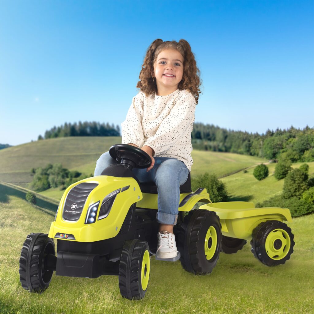 Pedalinis traktorius XL su priekaba