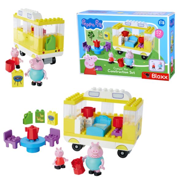 Peppa Pig kaladėlės 54vnt ir 4 figūrėlės