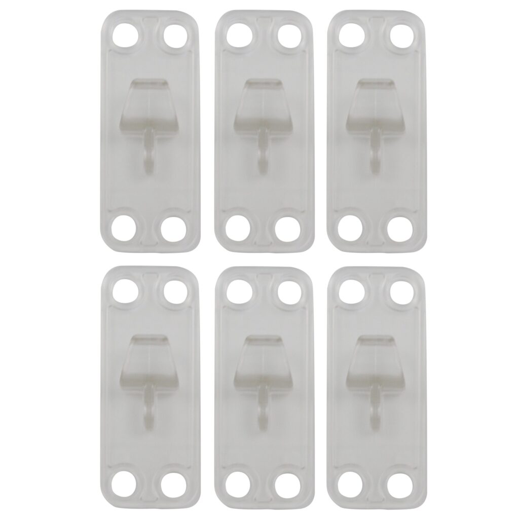 Permatomi lentos kabliukai 6 vnt