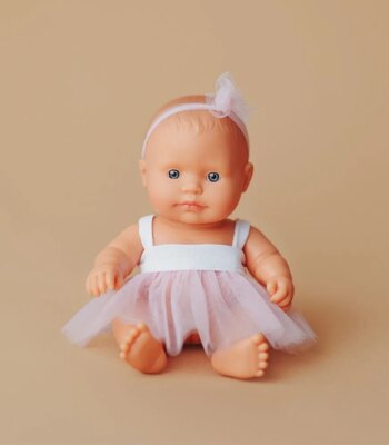 Miniland lėlė mergaitė tiulio suknele (21 cm.)